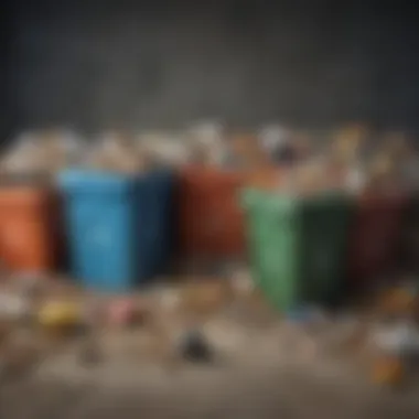A visual representation of different types of waste and their disposal methods