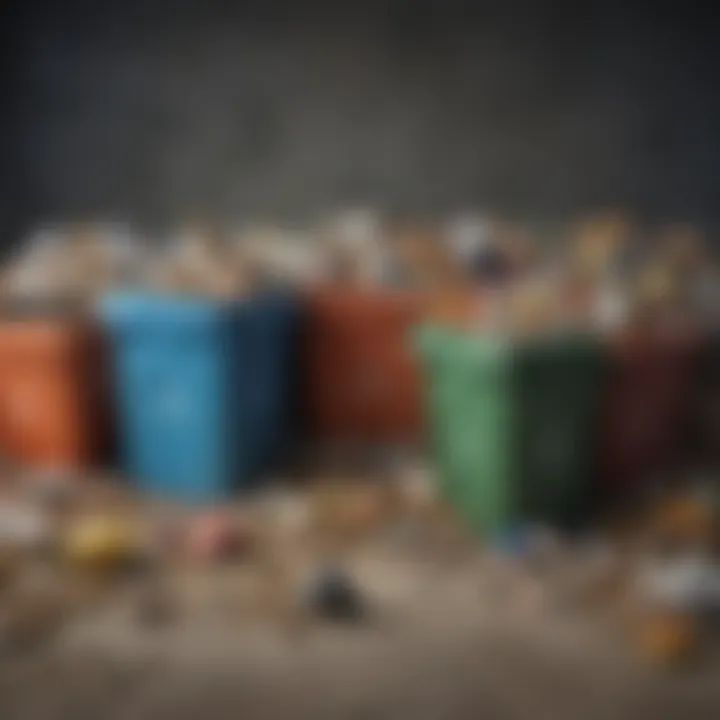 A visual representation of different types of waste and their disposal methods