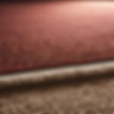 Variety of carpet materials with cost breakdown