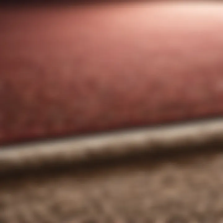 Variety of carpet materials with cost breakdown