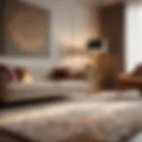 Elegant carpet samples in a modern setting