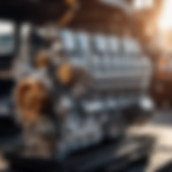 Elegant car engine part replacement