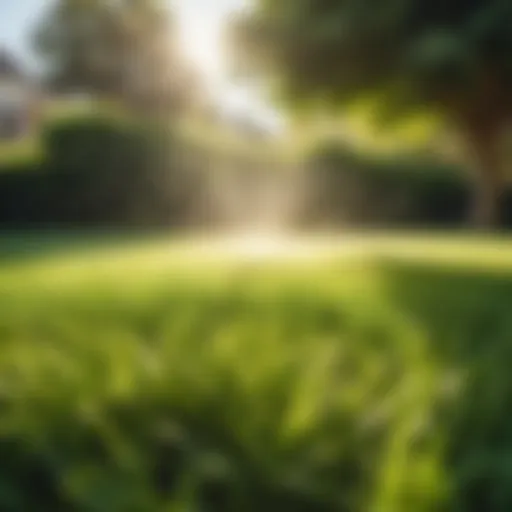 Lush Green Lawn in Sunlight