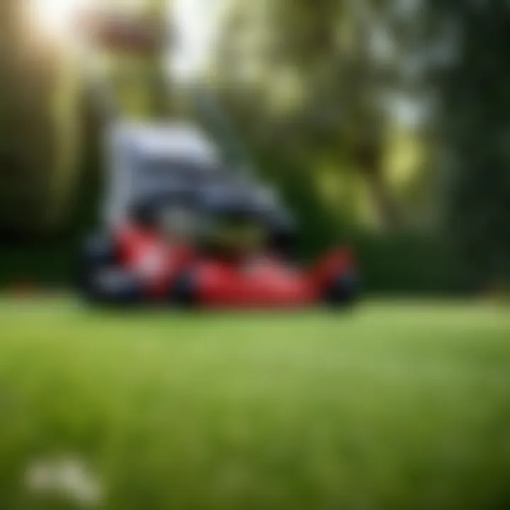 Precision Lawn Maintenance Mowing grass with precision
