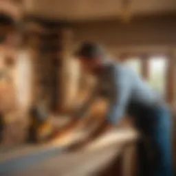 Craftsman working on remodeling project