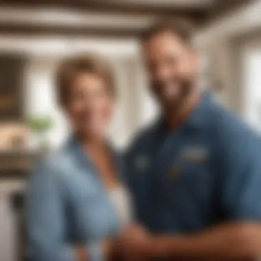 Satisfied Homeowner with Handyman Services Happy homeowner satisfied with handyman services