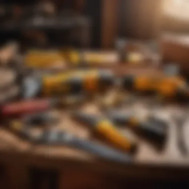 Selection of professional tools for handyman services