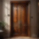 Elegant wooden door with varnish