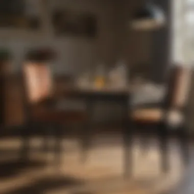 Diagram illustrating the relationship between dining chair height and table height