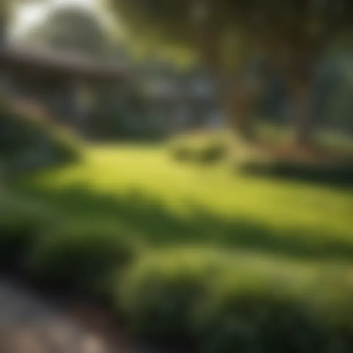 A healthy shaded area demonstrating proper lawn care techniques.
