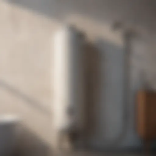 A modern water heater system installed in a contemporary home setting