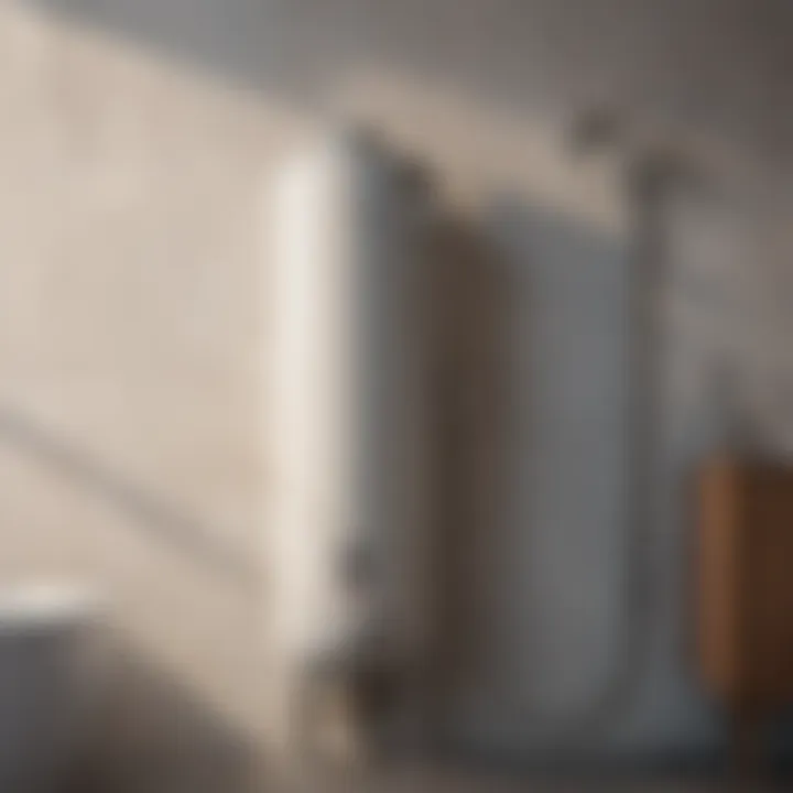 A modern water heater system installed in a contemporary home setting