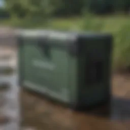 Robust outdoor waterproof box protecting electrical plugs