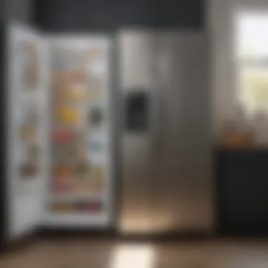 Standard Dimensions of Side by Side Refrigerators Diagram illustrating standard side by side refrigerator dimensions