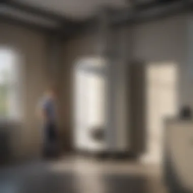 Consultation on Boiler Installation A homeowner reviewing installation options with a professional