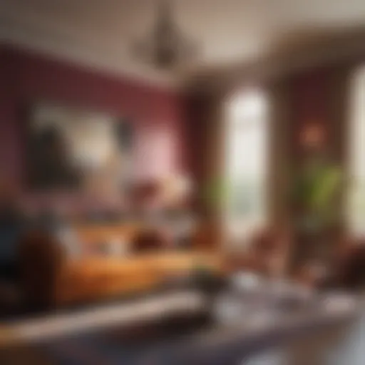 A beautifully painted living room showcasing vibrant colors and a welcoming atmosphere.