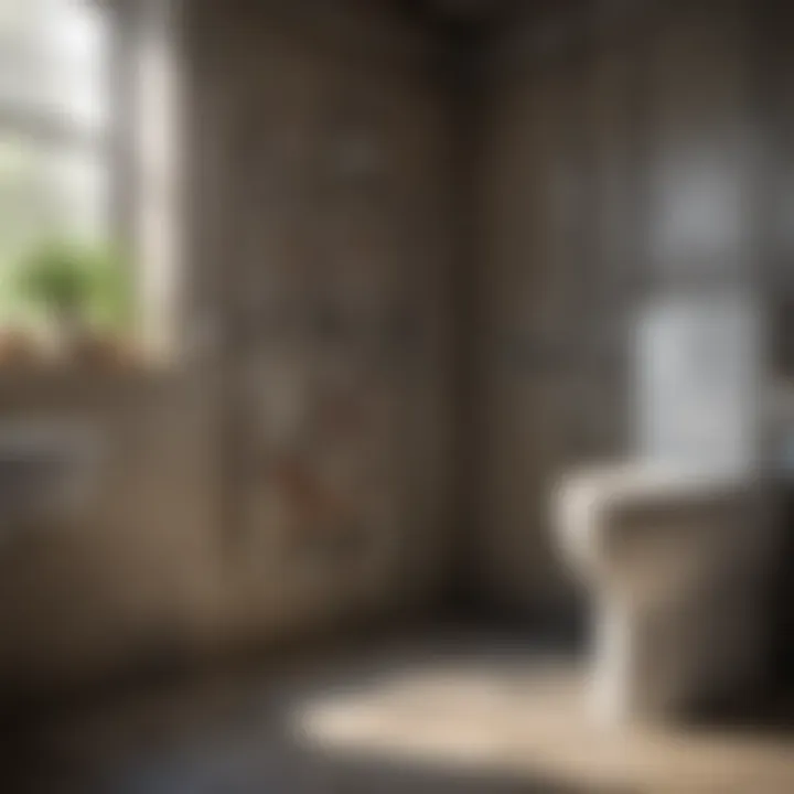 Detailed view of plumbing installation in a basement