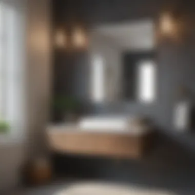 Detailed view of high-quality materials for half bath renovation