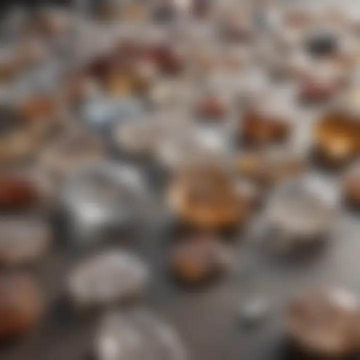 Visual representation of different types of quartz materials available in the market.