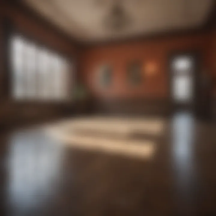 A visual comparison of interior and exterior paint applications.