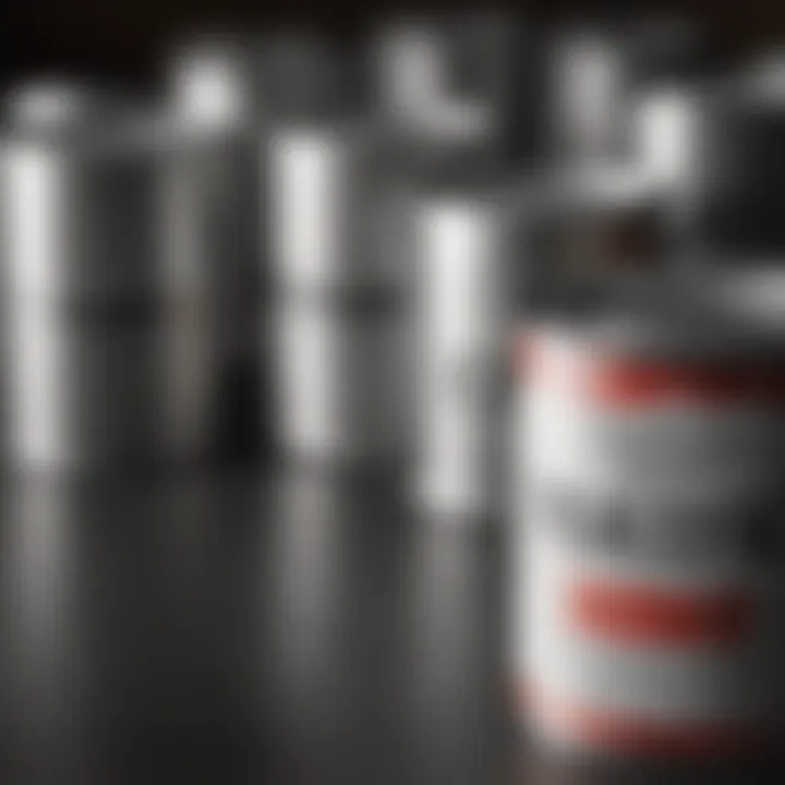 A close-up of a paint can label detailing quality and brand information.