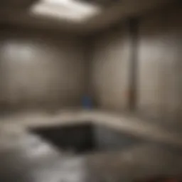 Diagram of basement waterproofing techniques