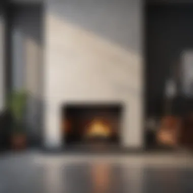 Modern fireplace cap made of durable materials in a contemporary setting