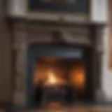 A traditional fireplace with a decorative cap showcasing elegance