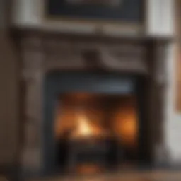 A traditional fireplace with a decorative cap showcasing elegance