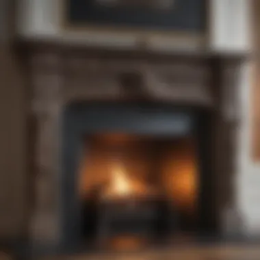 A traditional fireplace with a decorative cap showcasing elegance