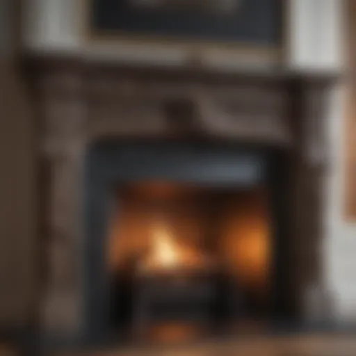 A traditional fireplace with a decorative cap showcasing elegance