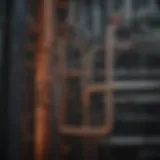 Illustration of intricate gas line layout