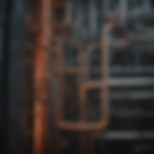 Illustration of intricate gas line layout