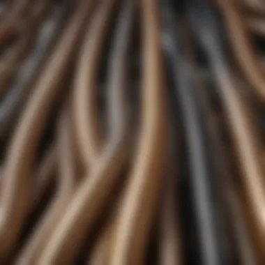 Varying Gas Line Materials Abstract representation of varying gas line materials