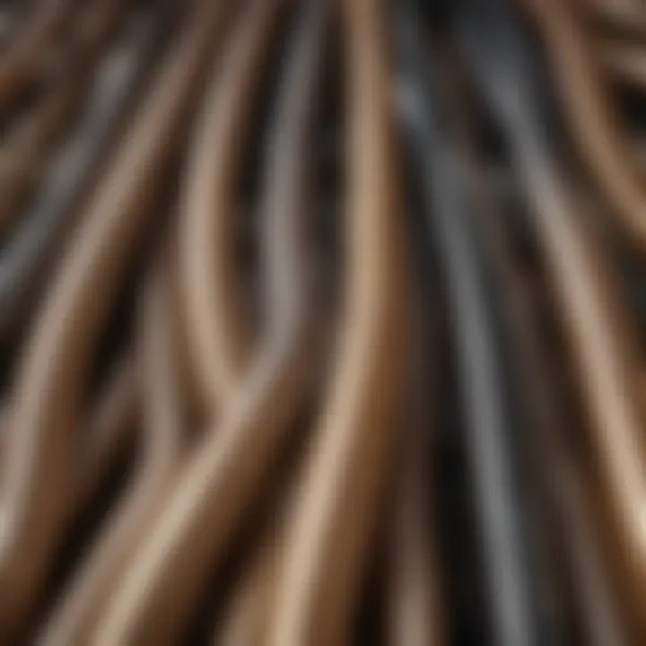 Varying Gas Line Materials Abstract representation of varying gas line materials