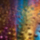 Metallic surface with tintable paint reflecting vibrant colors