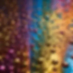 Metallic surface with tintable paint reflecting vibrant colors