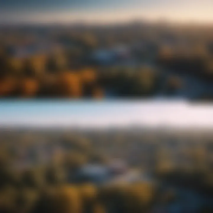 Urban cityscape for land surveying