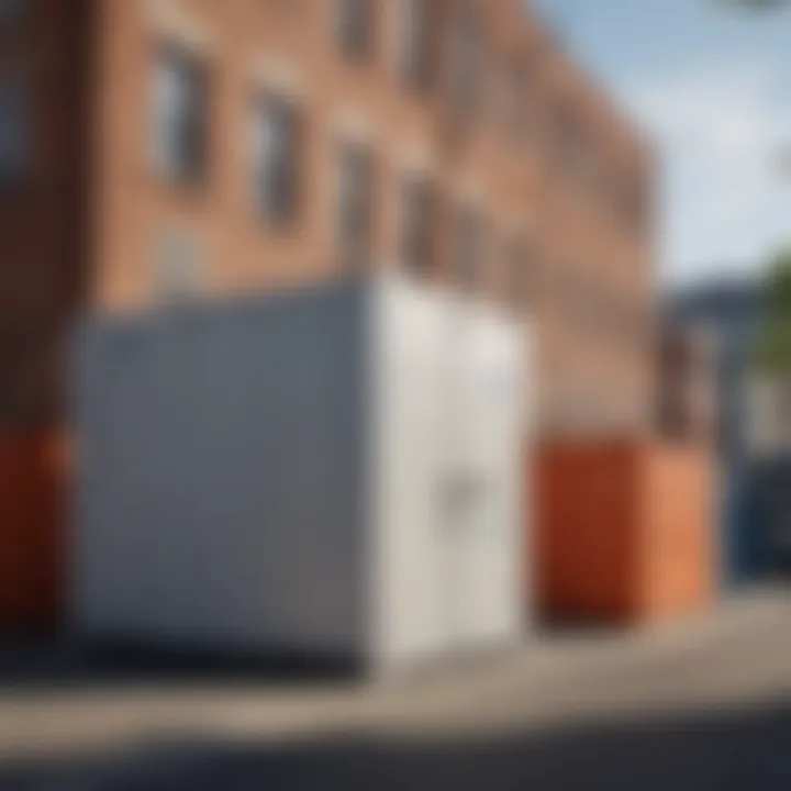 Utilization of relocatable self storage units in an urban setting.