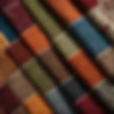Outdoor carpet samples showcasing various patterns and textures