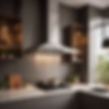 Modern kitchen with sleek vent hood