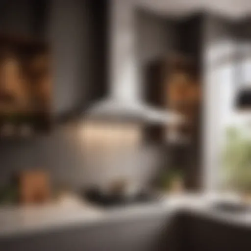 Modern kitchen with sleek vent hood