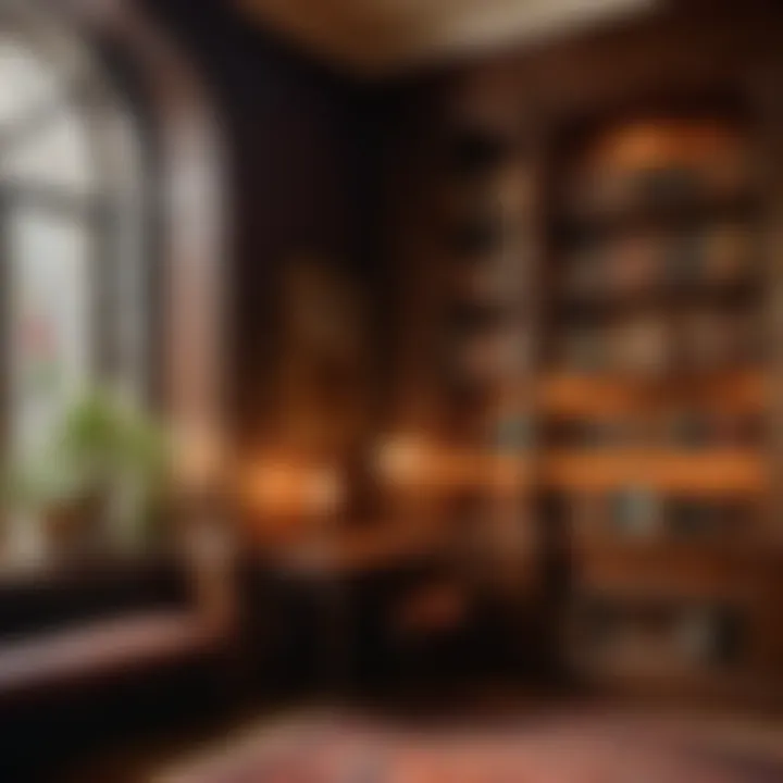 Vintage Library Corner Showcase