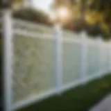 Elegant vinyl fence design in a modern setting