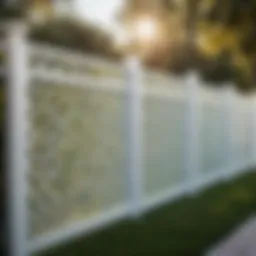 Elegant vinyl fence design in a modern setting