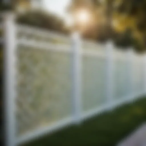 Elegant vinyl fence design in a modern setting