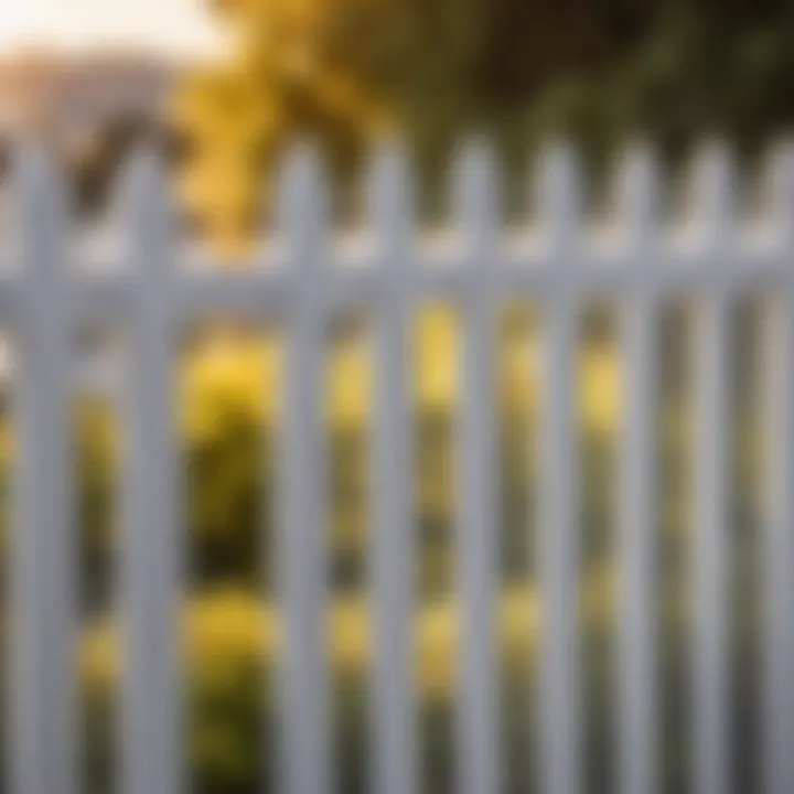 Close-up of high-quality vinyl material for picket fences