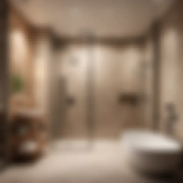 Elderly-friendly bathroom with walk-in shower