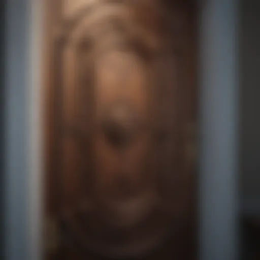 Close-up view of weatherproof door seal installed on a residential door.