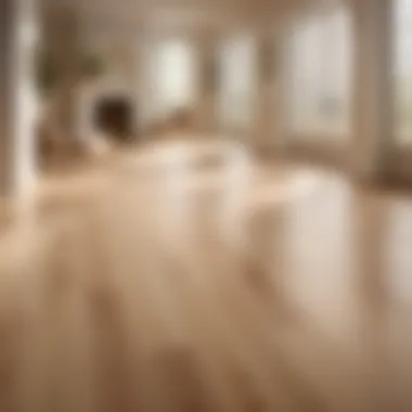 Wide Plank Light Hardwood Floor with Natural Sunlight